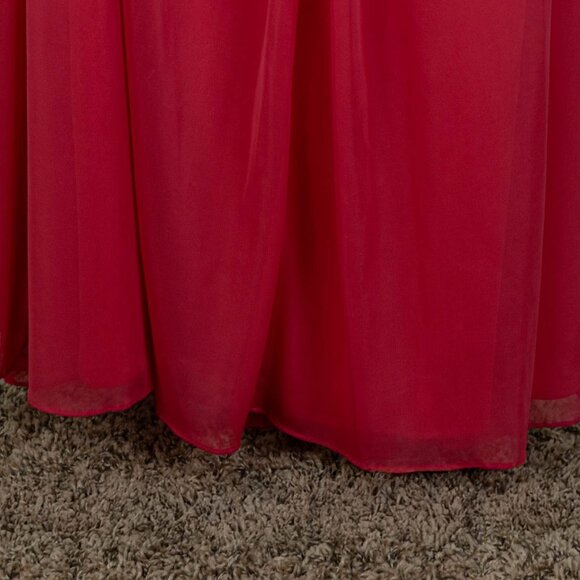 👗 Alex Evenings One-Shoulder Gown 💕 Coral Red – Size 14 - Picture 4 of 13